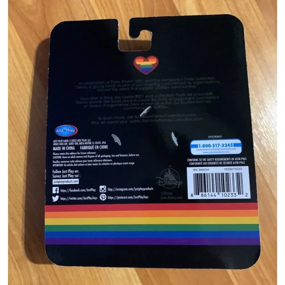 NWT Disney‎ Rainbow Collection-Plush-Stitch-Backpack Key Chain Clip